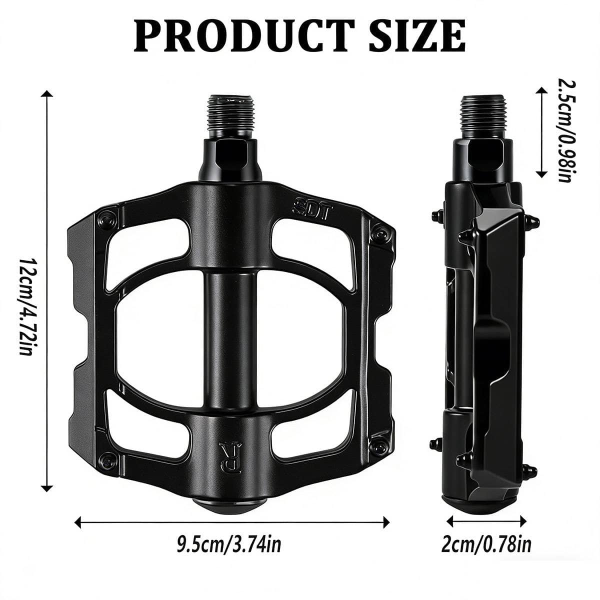 Mountain Bike Pedals, Aluminium Four Bearing Pedals for Road and MTB Bikes - view 3