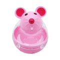 Mouse Shaped Cat Treat Dispenser Toy, Slow Feeder - Pink