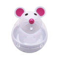 Mouse Shaped Cat Treat Dispenser Toy, Slow Feeder - White