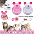Mouse Shaped Cat Treat Dispenser Toy, Slow Feeder - White - view 2