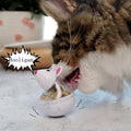 Mouse Shaped Cat Treat Dispenser Toy, Slow Feeder - White - view 5