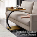 Movable Coffee Side Table on Wheels Laptop Desk Bedside Sofa End Table, Natural Wood - view 5