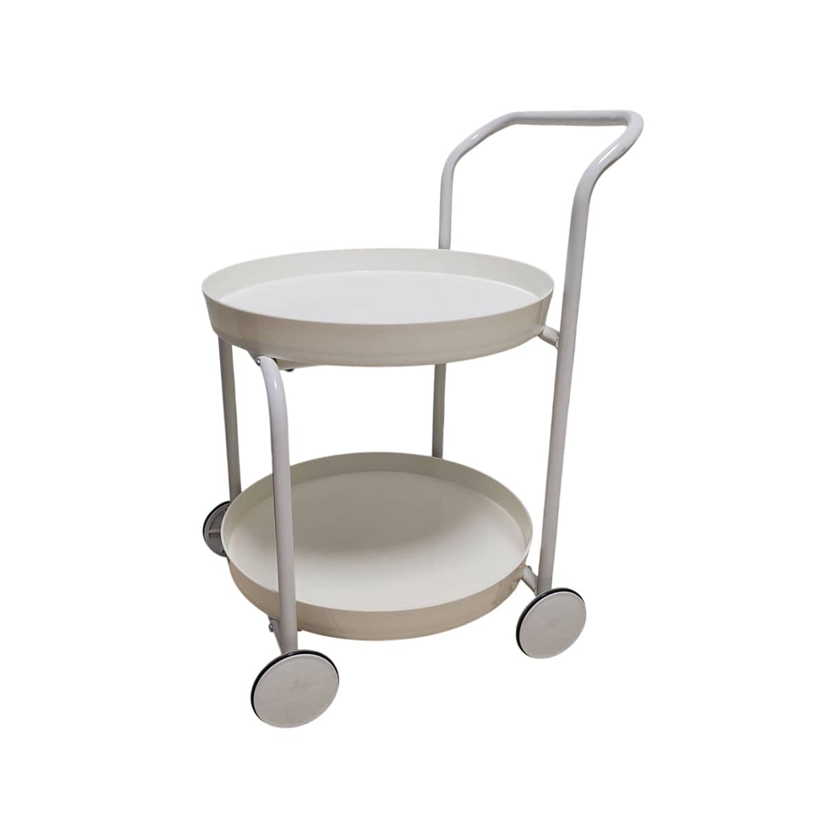 Movable Double Layer Side Table with Armrest and Wheels for Sofas - view 2