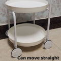 Movable Double Layer Side Table with Armrest and Wheels for Sofas - view 5