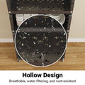 Movable Multi Layer Kitchen Storage Cart with Rotating Pulleys - Black - view 5