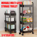 Movable Rolling Storage Trolley Cart - 5 Layers - view 2