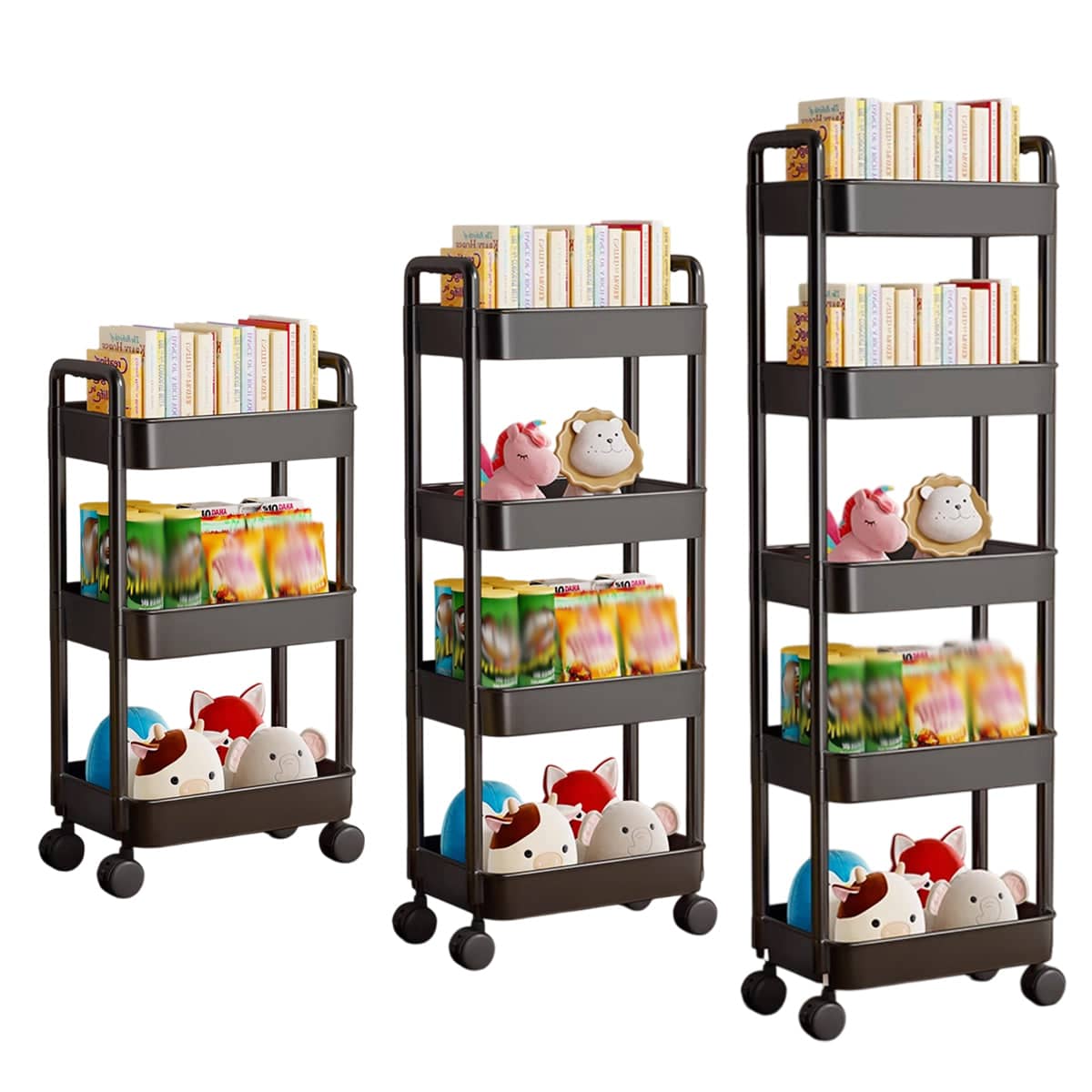 Movable Rolling Storage Trolley Cart - 5 Layers - view 3