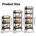 Movable Rolling Storage Trolley Cart - 5 Layers - view 4