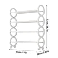 Movable Simple Shoe Rack 4 Tier with Wheels for Entryway Hallway Space Saving - White - view 3