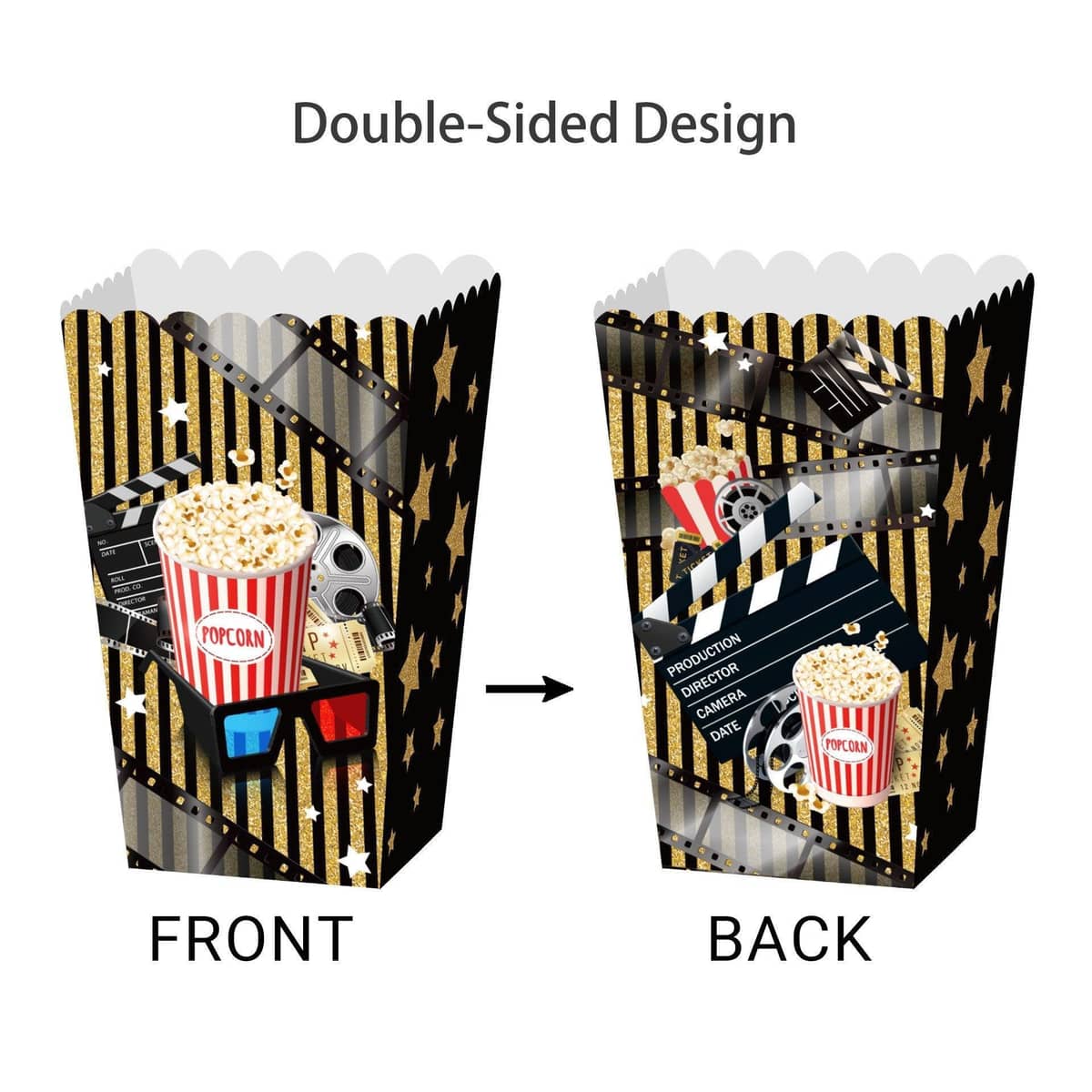 Movie Night Cardboard Snack Trays, Pack of 24 - Snack Trays - view 5