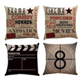 Movie Theme Cinema Throw Pillow Covers, 45 x 45 cm (18 x 18 Inch), Pack of 4 - view 2
