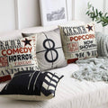 Movie Theme Cinema Throw Pillow Covers, 45 x 45 cm (18 x 18 Inch), Pack of 4 - view 4