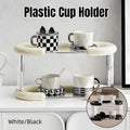 Mug and Cup Organiser, Two-Tier Countertop Rack - Black - view 2