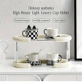 Mug and Cup Organiser, Two-Tier Countertop Rack - Black - view 5