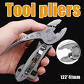 Multi Function Folding Pocket Pliers and Screwdriver, Stainless Steel Camping Tool 122 x 41 mm
