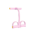 Multi-Function Foot Pedal Resistance Rope Exerciser - Pink