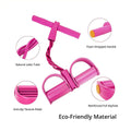 Multi-Function Foot Pedal Resistance Rope Exerciser - Pink - view 6
