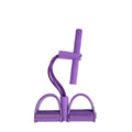 Multi-Function Foot Pedal Resistance Rope Exerciser – Purple