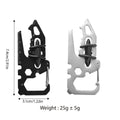 Multi-Function Pocket Tool Card in Stainless Steel - Black - view 4