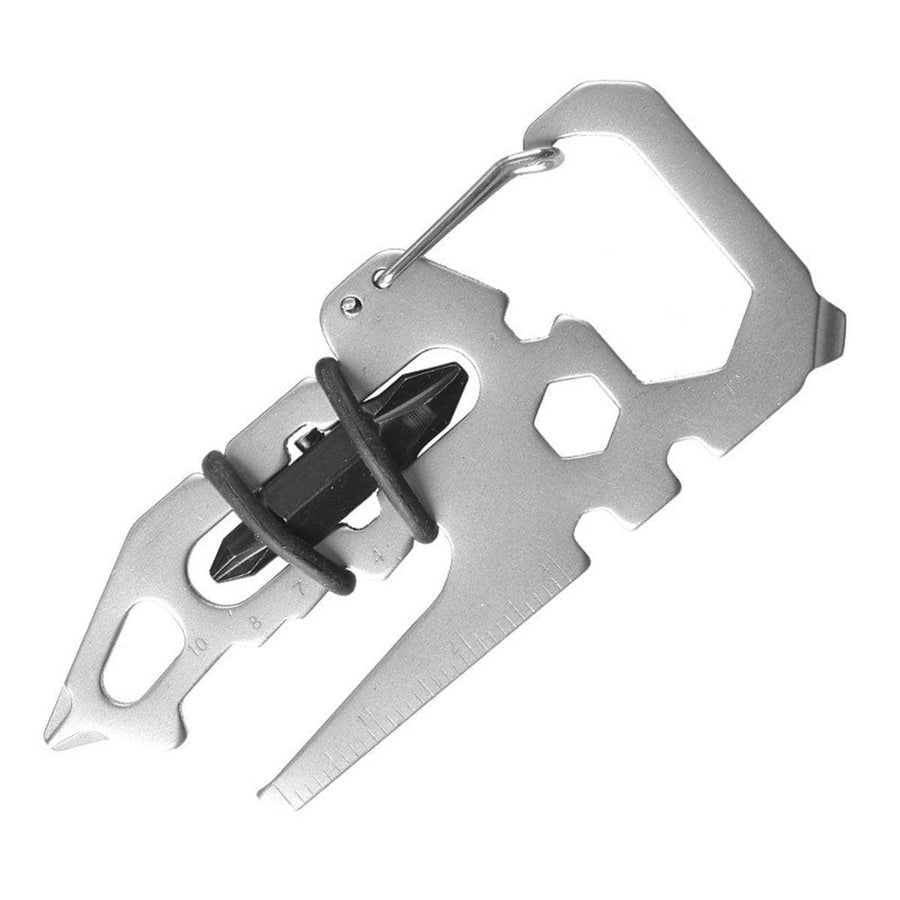 Multi-Function Pocket Tool Card in Stainless Steel - Silver