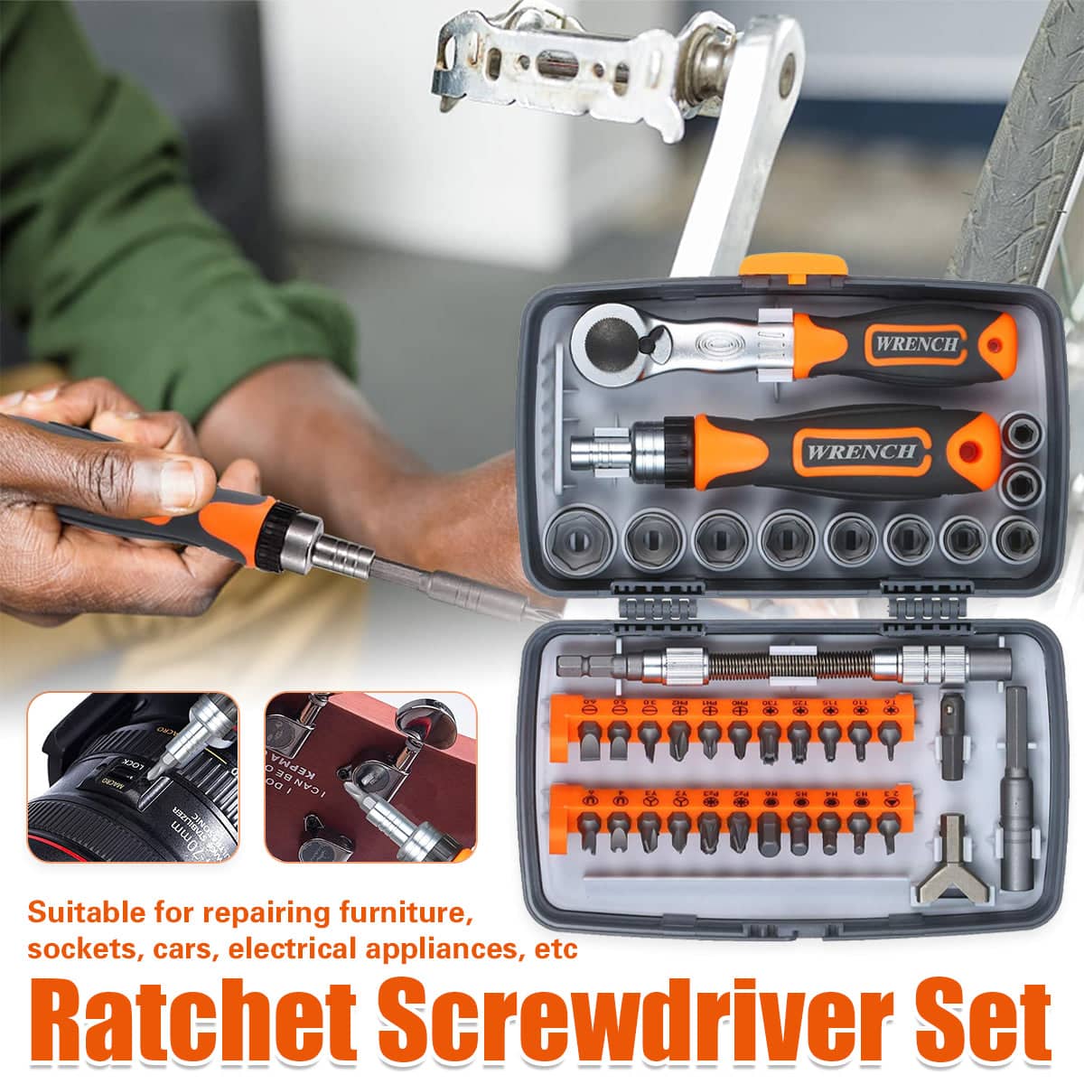 Multi Function Ratchet Screwdriver Set for Home Repairs and DIY