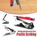 Multi Function Scribing Tool Construction Pencil with Rotatable Tip for Woodworking - Red - view 2