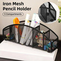 Multi Grid Metal Desktop Storage Box, Pen Holder and Cosmetic Organiser