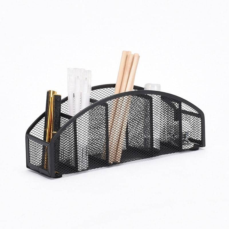 Multi Grid Metal Desktop Storage Box, Pen Holder and Cosmetic Organiser - view 2