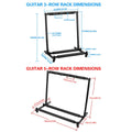 Multi Guitar Floor Stand with Padded Rests - 5 Guitar Rack, Black Metal - view 4