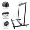 Multi Guitar Floor Stand with Padded Rests - 5 Guitar Rack, Black Metal - view 5