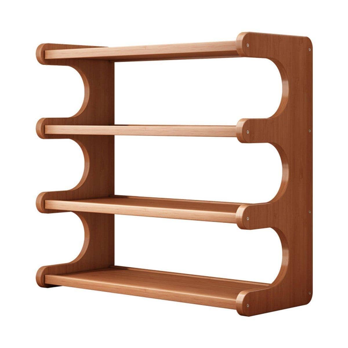 Multi-Layer Bamboo Cup Organiser Shelf for Countertop and Desk Storage - view 2