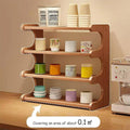 Multi-Layer Bamboo Cup Organiser Shelf for Countertop and Desk Storage - view 4