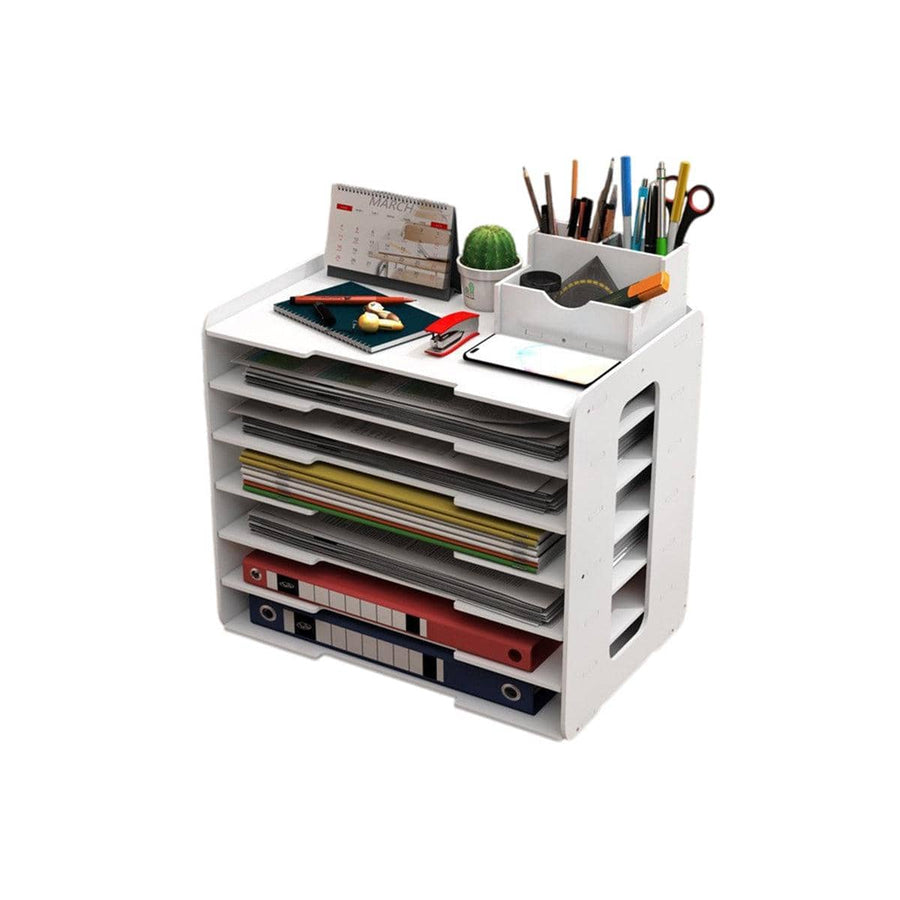 Multi Layer Desktop File Storage Rack - 7 Layer, 34 cm
