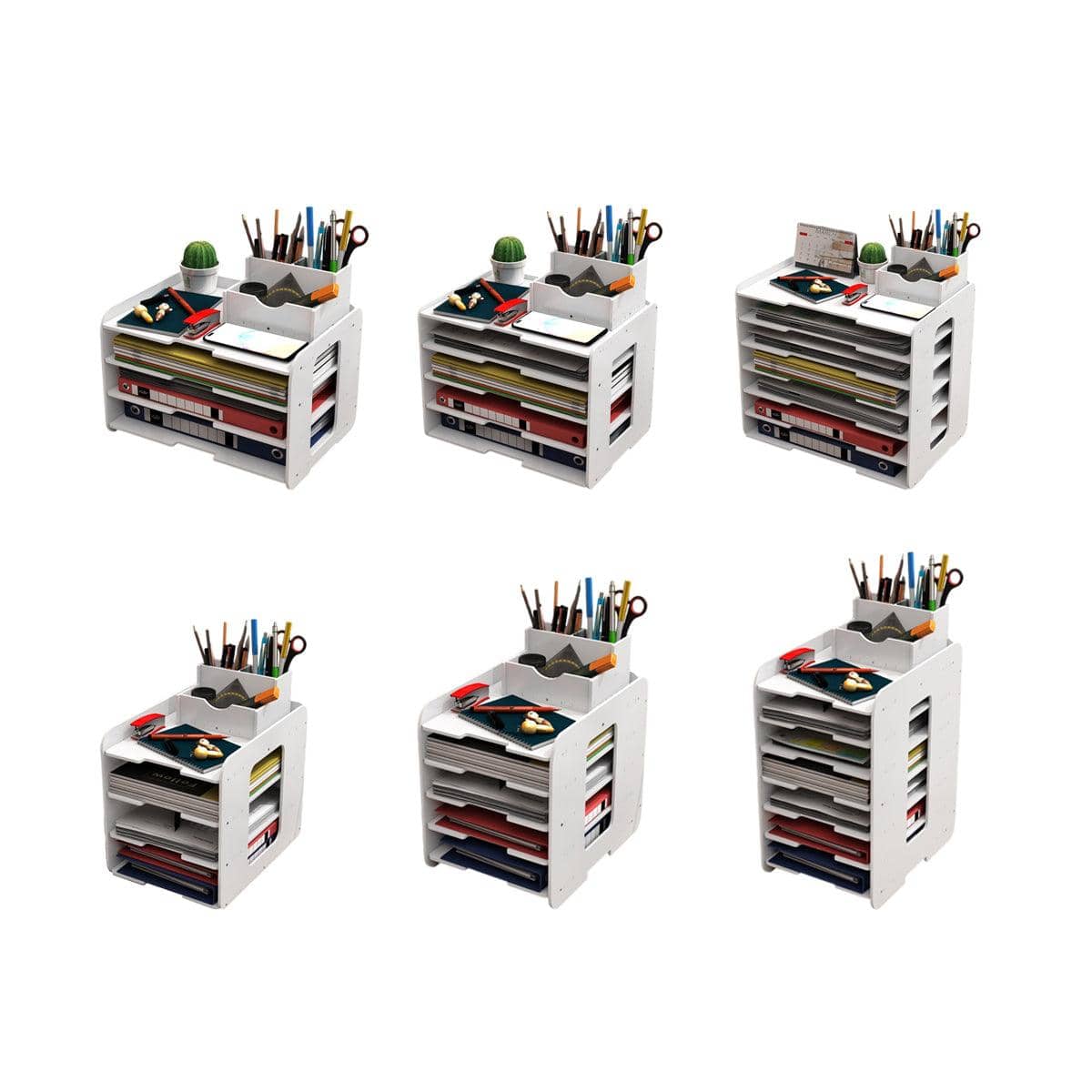 Multi Layer Desktop File Storage Rack - 7 Layer, 34 cm - view 3