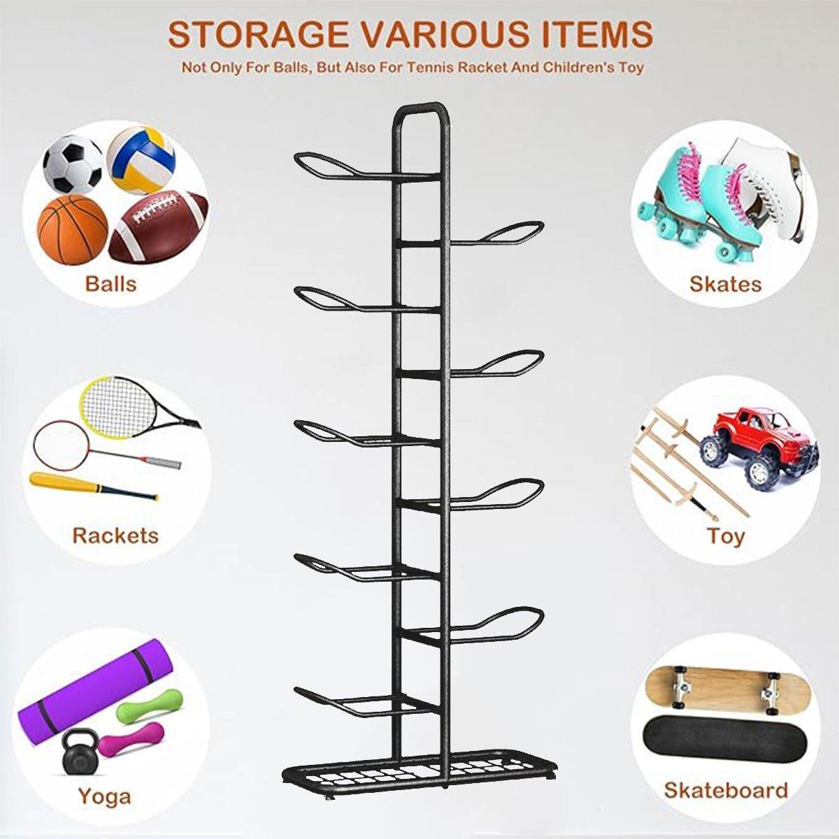 Multi-Layer Iron Frame Basketball Storage Rack for Sports Gear - view 4