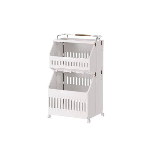 Multi Layer Laundry Hamper Storage Rack, Moisture Proof and Space Saving - 2 Tier
