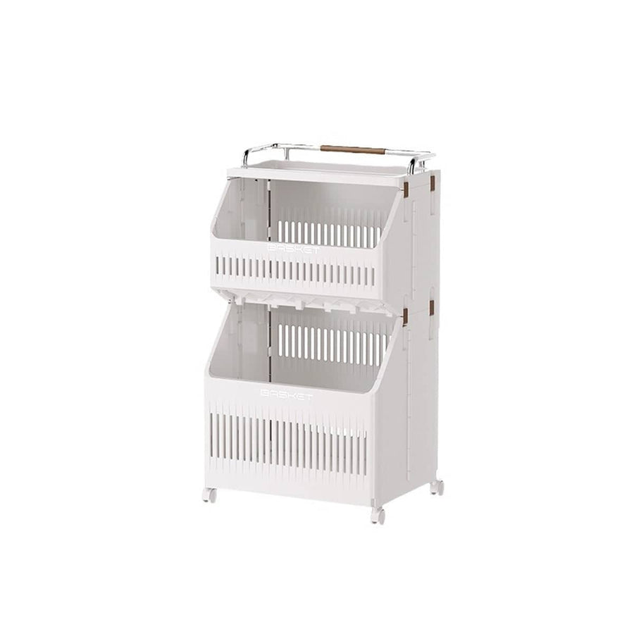 Multi Layer Laundry Hamper Storage Rack, Moisture Proof and Space Saving - 2 Tier
