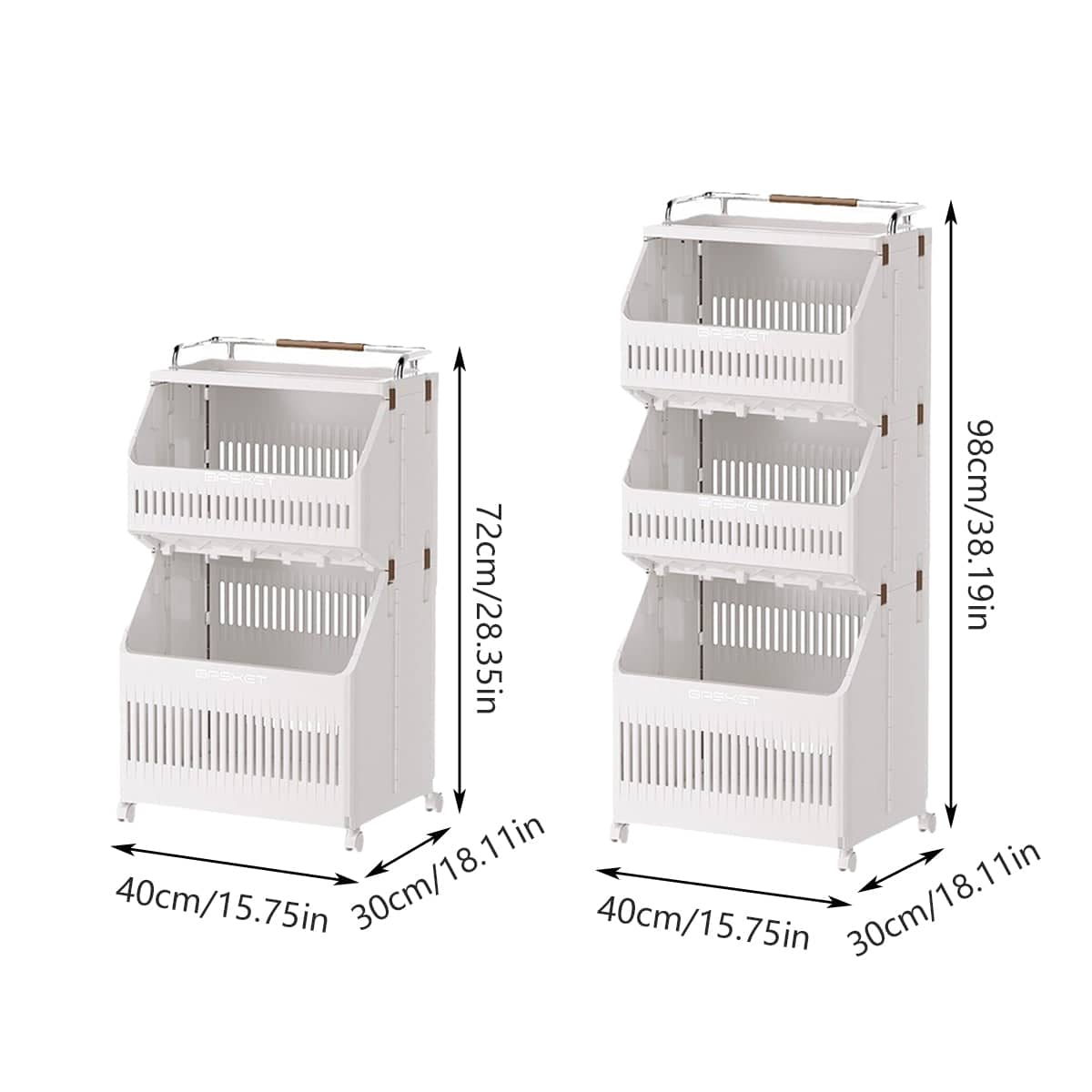 Multi Layer Laundry Hamper Storage Rack, Moisture Proof and Space Saving - 2 Tier - view 4