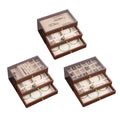 Multi Layer Wooden Jewellery Box Walnut Grain with Drawers - Grid Compartment Tray - view 3