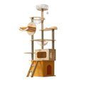 Multi-Level Cat Climbing Tree Tower with Hammock - Mustard Yellow