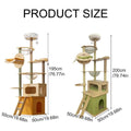 Multi-Level Cat Climbing Tree Tower with Hammock - Mustard Yellow - view 4
