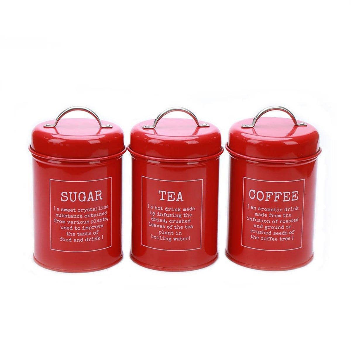 Multi-Purpose Sealed Jars with Airtight Lids - Red, 3 Pack - view 2