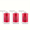 Multi-Purpose Sealed Jars with Airtight Lids - Red, 3 Pack - view 3