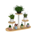 Multi-Tier Desktop Plant Stand Shelf, Steel and Solid Wood for Windowsills - view 2