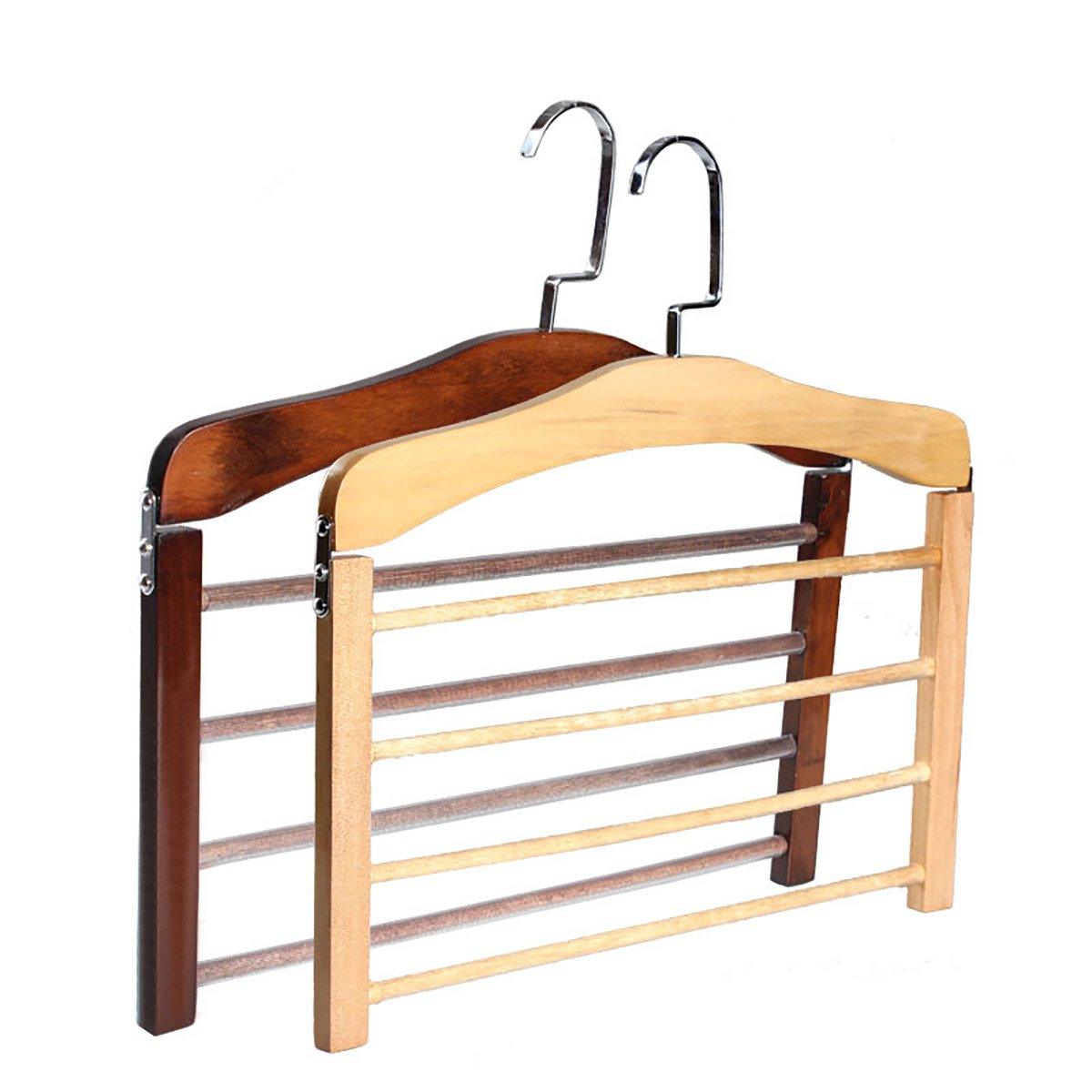 Multi Tier Wooden Trouser Rack - Original Wood Finish - view 3