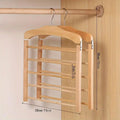 Multi Tier Wooden Trouser Rack - Original Wood Finish - view 4