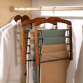 Multi Tier Wooden Trouser Rack - Original Wood Finish - view 5