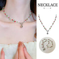 Multicolour Beaded Pendant Necklace, Fashion Jewellery for Women