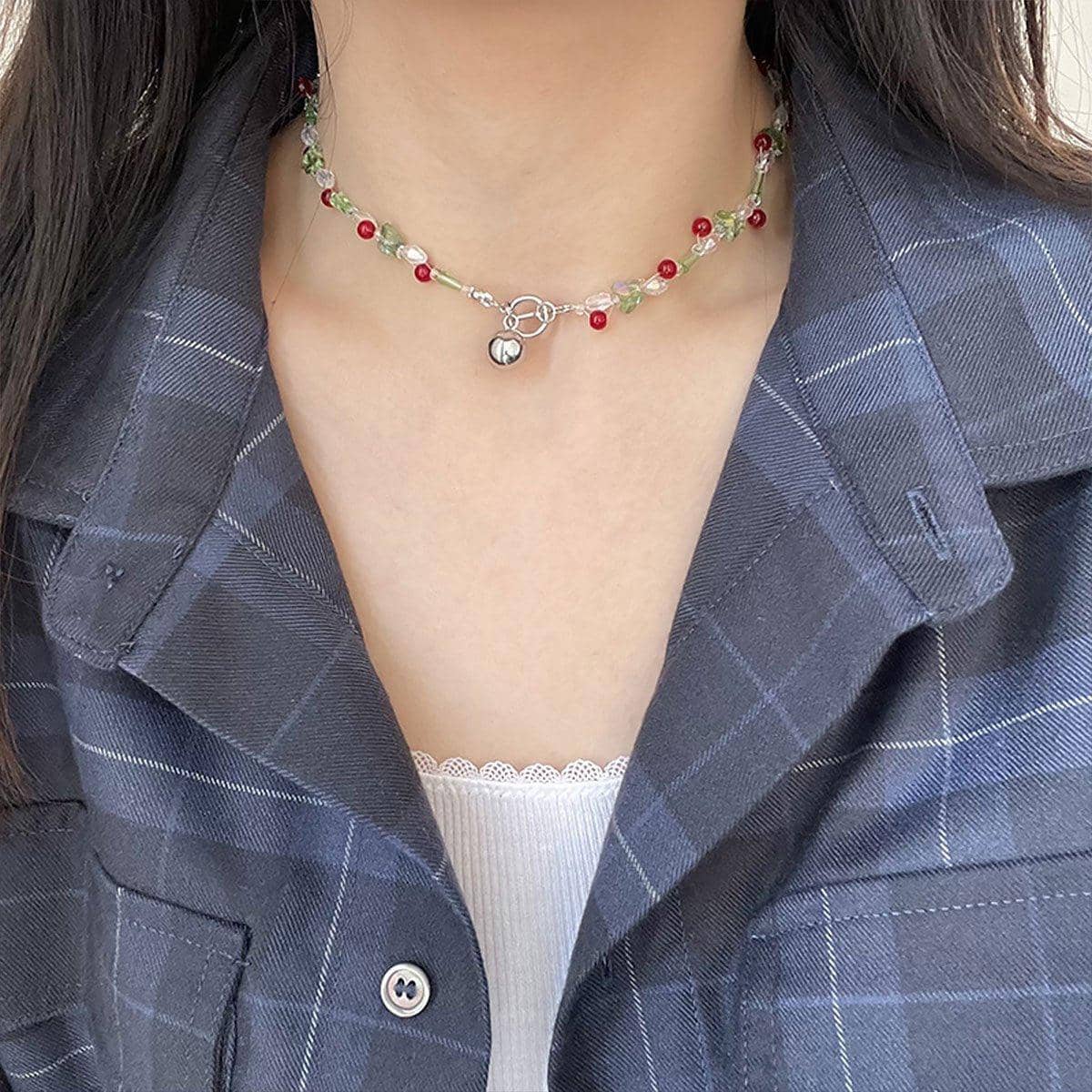 Multicolour Beaded Pendant Necklace, Fashion Jewellery for Women - view 4