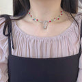 Multicolour Beaded Pendant Necklace, Fashion Jewellery for Women - view 5